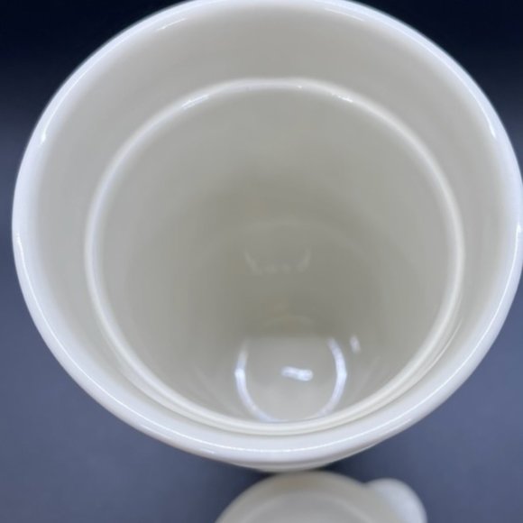 Rae Dunn BLESSED Ceramic Mug Cup Tumbler Travel Ivory White w/ Lid Artisan Coll. - Picture 6 of 7
